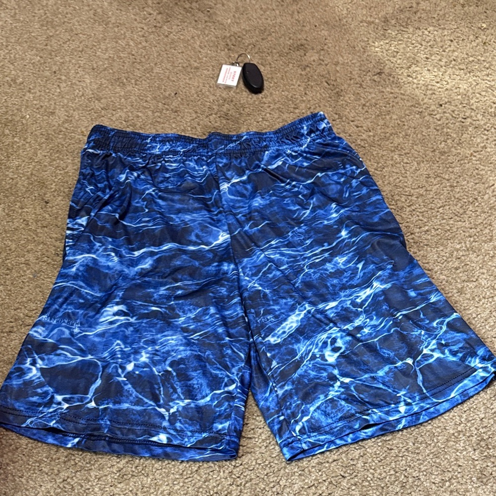 Mossy Oak Blue Athletic Shorts